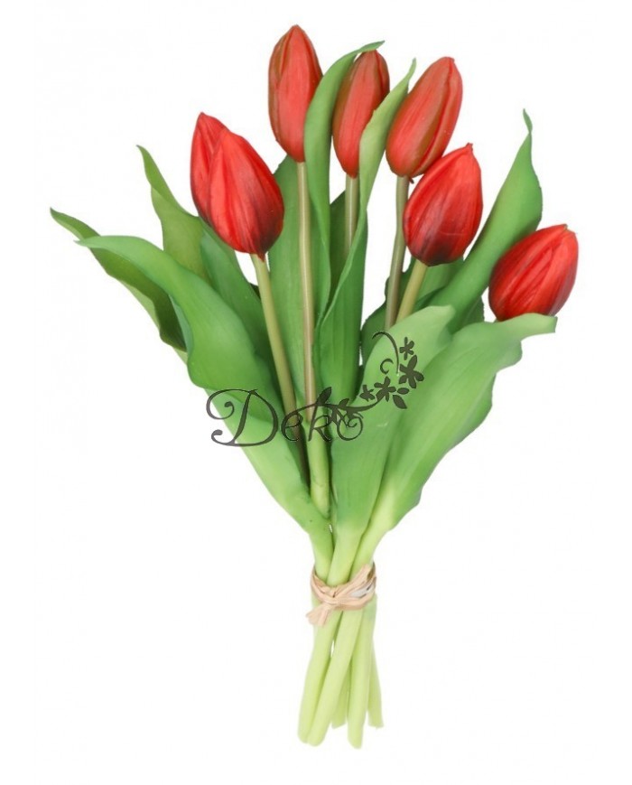 TULIPANY BUKIET TULIPANÓW GUMOWE GUMOWANE JAK ŻYWE 7SZT.