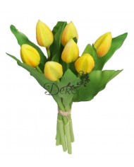 TULIPANY BUKIET TULIPANÓW GUMOWE GUMOWANE JAK ŻYWE 7SZT.