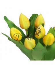 TULIPANY BUKIET TULIPANÓW GUMOWE GUMOWANE JAK ŻYWE 7SZT.