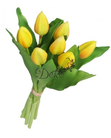 TULIPANY BUKIET TULIPANÓW GUMOWE GUMOWANE JAK ŻYWE 7SZT.