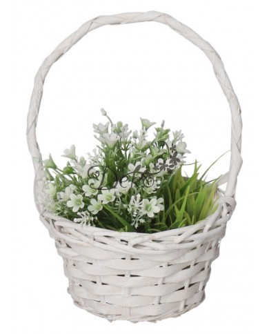 KOSZ WIKLINOWY BIAŁY KOSZE KOSZYK DO SYPANIA KWIATKÓW