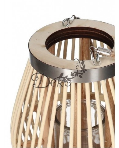 LAMPION BAMBUSOWY RATTANOWY LATARNIA 70 CM USZKODZONE