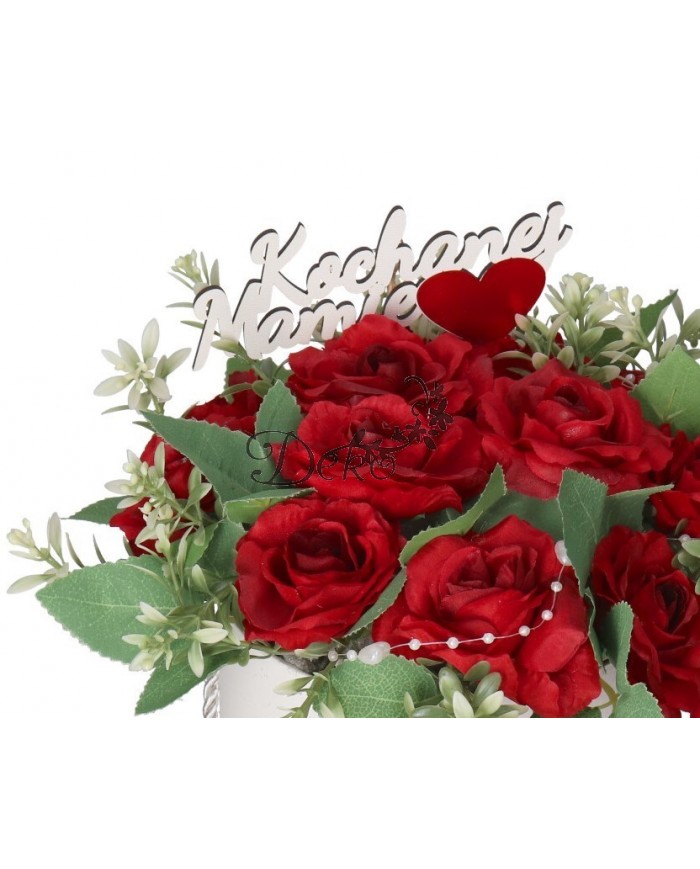 FLOWER BOX PUDEŁKO NA DZIEŃ MAMY PREZENT SZTUCZNE KWIATY