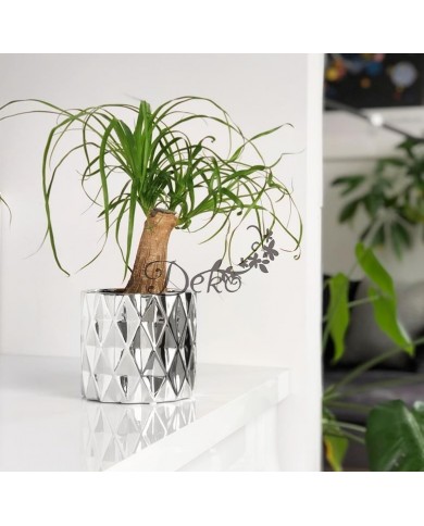 DONICZKA OSŁONKA CERAMICZNA NOWOCZESNA SREBRNA