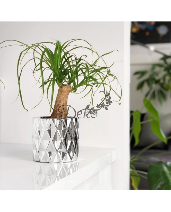 DONICZKA OSŁONKA CERAMICZNA NOWOCZESNA SREBRNA