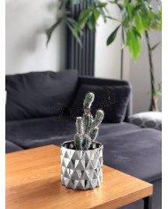 DONICZKA OSŁONKA CERAMICZNA NOWOCZESNA SREBRNA