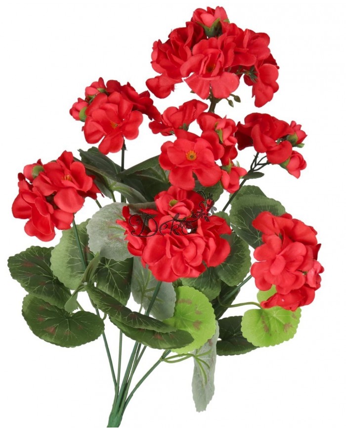 SZTUCZNE KWIATY ROŚLINY PELARGONIA BUKIET 45CM GĘSTY JAK ŻYWA