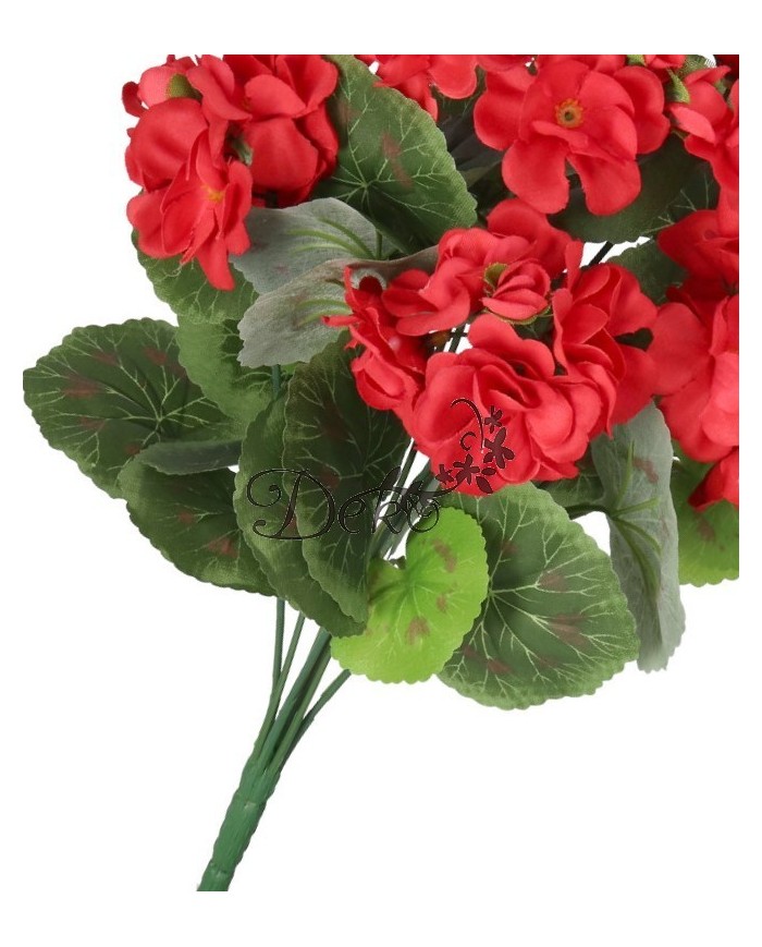SZTUCZNE KWIATY ROŚLINY PELARGONIA BUKIET 45CM GĘSTY JAK ŻYWA