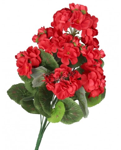 SZTUCZNE KWIATY ROŚLINY PELARGONIA BUKIET 45CM GĘSTY JAK ŻYWA
