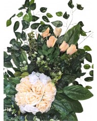 STROIK NA GRÓB KOMPOZYCJA DUŻA 110 CM SZTUCZNE KWIATY