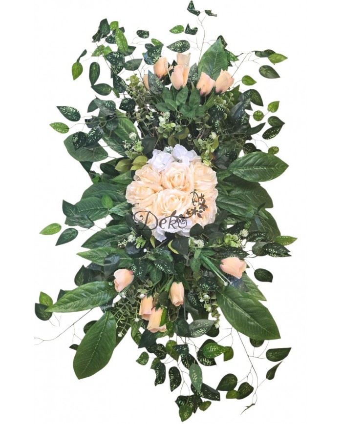 STROIK NA GRÓB KOMPOZYCJA DUŻA 110 CM SZTUCZNE KWIATY