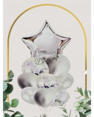 BALONY NA URODZINY ZESTAW BALONÓW MIX 9SZT ŚLUB PARTY