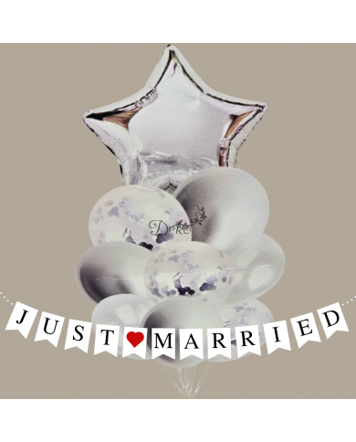 BALONY NA URODZINY ZESTAW BALONÓW MIX 9SZT ŚLUB PARTY