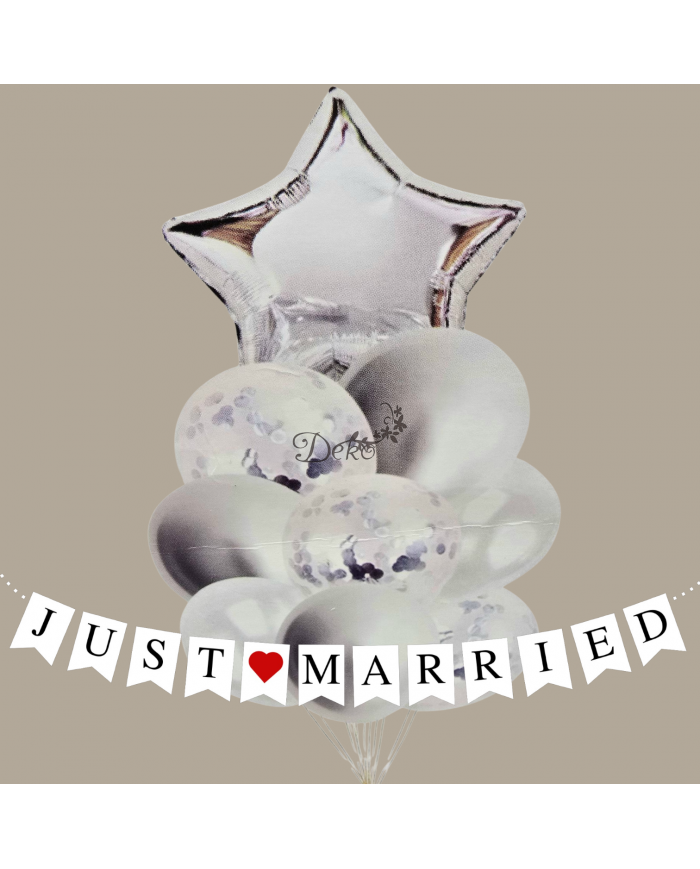 BALONY NA URODZINY ZESTAW BALONÓW MIX 9SZT ŚLUB PARTY