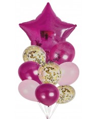 BALONY NA URODZINY ZESTAW BALONÓW MIX 9SZT ŚLUB PARTY