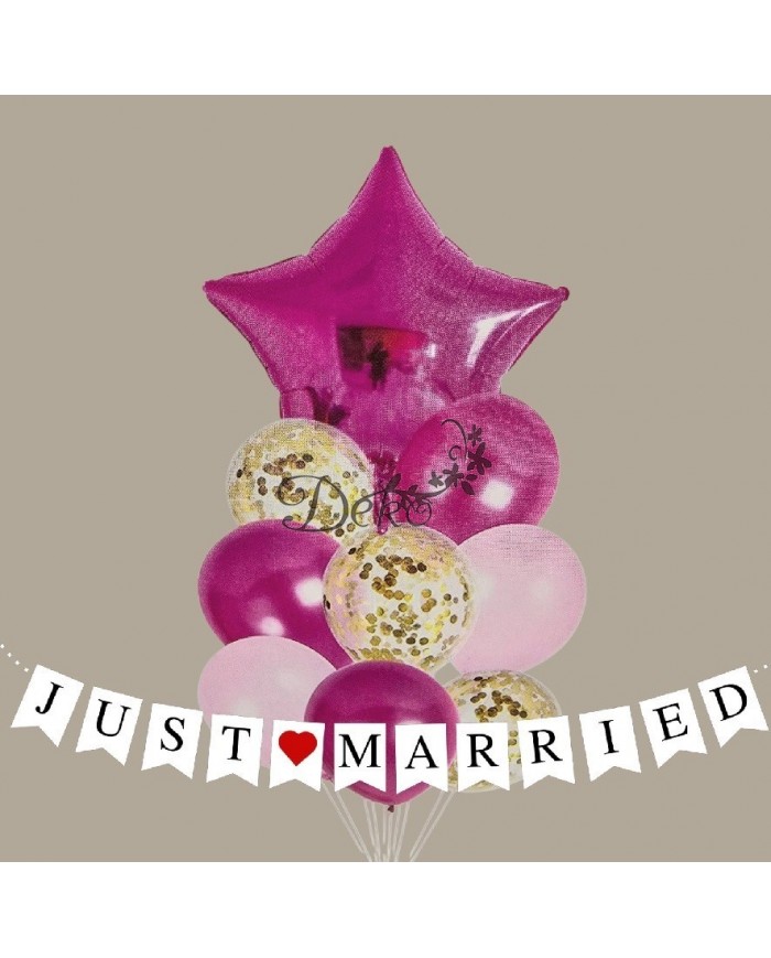 BALONY NA URODZINY ZESTAW BALONÓW MIX 9SZT ŚLUB PARTY