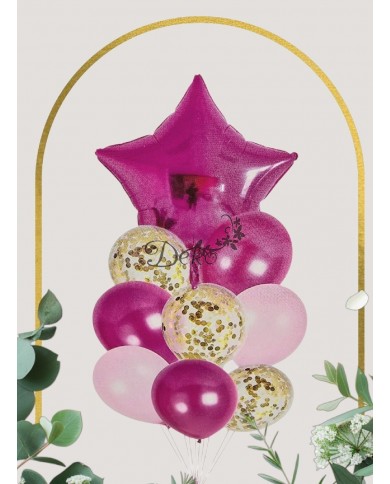 BALONY NA URODZINY ZESTAW BALONÓW MIX 9SZT ŚLUB PARTY