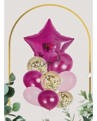 BALONY NA URODZINY ZESTAW BALONÓW MIX 9SZT ŚLUB PARTY