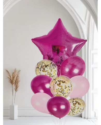 BALONY NA URODZINY ZESTAW BALONÓW MIX 9SZT ŚLUB PARTY