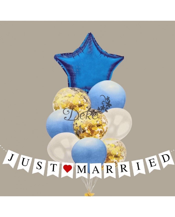 BALONY NA URODZINY ZESTAW BALONÓW MIX 9SZT ŚLUB PARTY