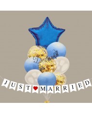 BALONY NA URODZINY ZESTAW BALONÓW MIX 9SZT ŚLUB PARTY