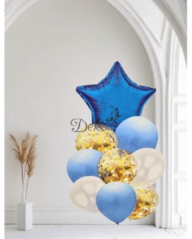 BALONY NA URODZINY ZESTAW BALONÓW MIX 9SZT ŚLUB PARTY