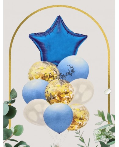 BALONY NA URODZINY ZESTAW BALONÓW MIX 9SZT ŚLUB PARTY