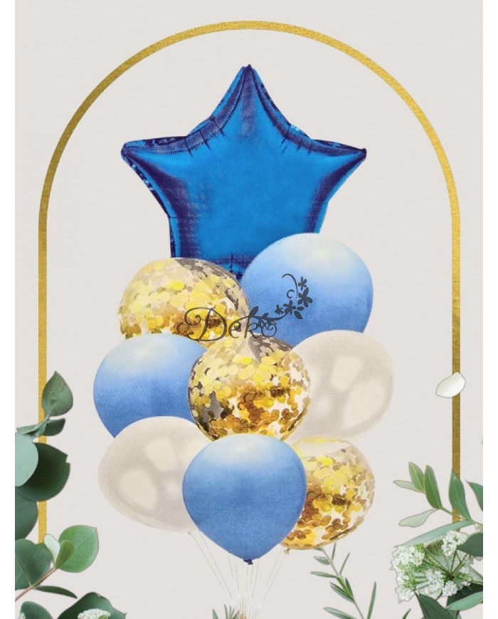 BALONY NA URODZINY ZESTAW BALONÓW MIX 9SZT ŚLUB PARTY