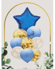 BALONY NA URODZINY ZESTAW BALONÓW MIX 9SZT ŚLUB PARTY