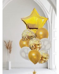 BALONY NA URODZINY ZESTAW BALONÓW MIX 9SZT ŚLUB PARTY