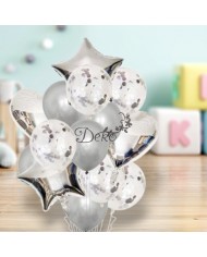 BALONY NA URODZINY ZESTAW BALONÓW MIX 14 SZT ŚLUB PARTY