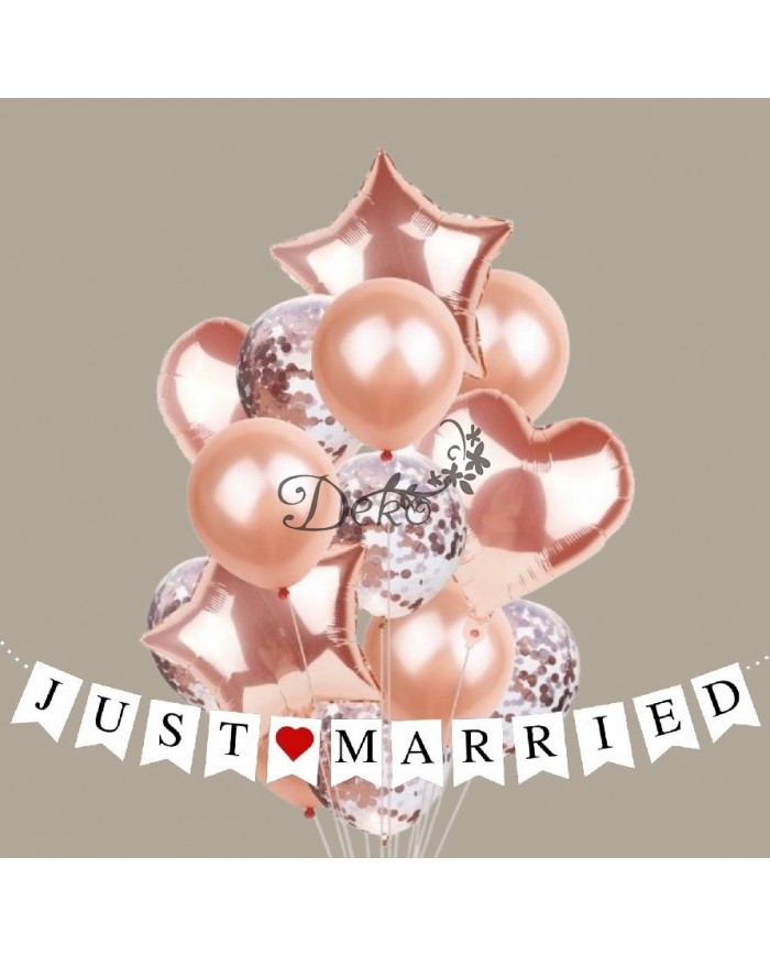 BALONY NA URODZINY ZESTAW BALONÓW MIX 14 SZT ŚLUB PARTY