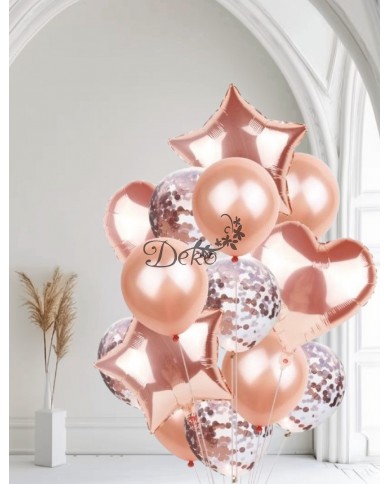 BALONY NA URODZINY ZESTAW BALONÓW MIX 14 SZT ŚLUB PARTY