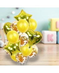 BALONY NA URODZINY ZESTAW BALONÓW MIX 14 SZT ŚLUB PARTY