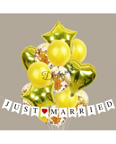 BALONY NA URODZINY ZESTAW BALONÓW MIX 14 SZT ŚLUB PARTY