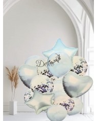 BALONY NA URODZINY ZESTAW BALONÓW MIX 14 SZT ŚLUB PARTY