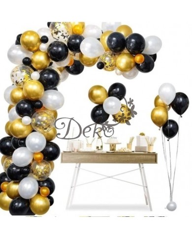 BALONY NA URODZINY ZESTAW BALONÓW MIX 100SZT ŚLUB PARTY