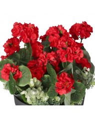 PELARGONIA W DONICZCE NA BALKON SZTUCZNE KWIATY JAK ŻYWE