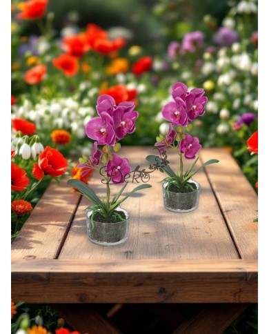 STORCZYK ORCHIDEA SZTUCZNE KWIATY W DONICZCE PREMIUM