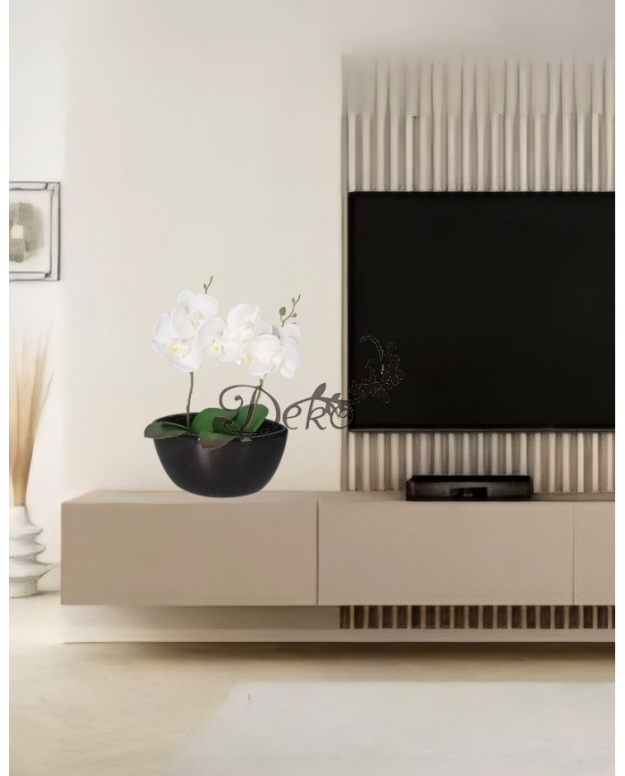 DONICZKA OSŁONKA CERAMICZNA CZARNA ŁÓDKA OZDOBA