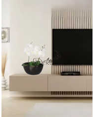 DONICZKA OSŁONKA CERAMICZNA CZARNA ŁÓDKA OZDOBA