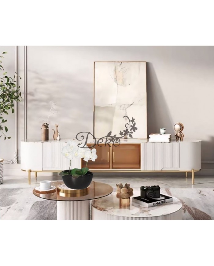 DONICZKA OSŁONKA CERAMICZNA CZARNA ŁÓDKA OZDOBA