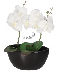 DONICZKA OSŁONKA CERAMICZNA CZARNA ŁÓDKA OZDOBA