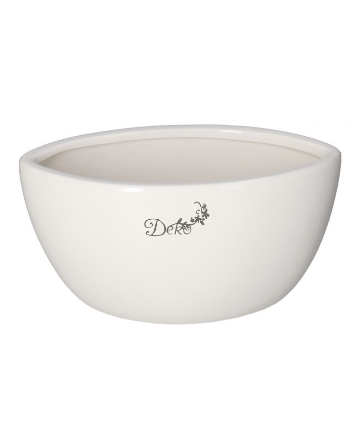 DONICZKA OSŁONKA CERAMICZNA BIAŁA ŁÓDKA OZDOBA