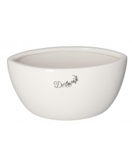 DONICZKA OSŁONKA CERAMICZNA BIAŁA ŁÓDKA OZDOBA