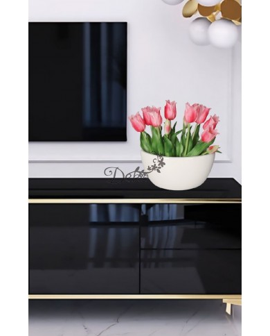 DONICZKA OSŁONKA CERAMICZNA BIAŁA ŁÓDKA OZDOBA