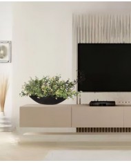 DONICZKA OSŁONKA CERAMICZNA CZARNA ŁÓDKA DUŻA OZDOBA