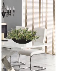 DONICZKA OSŁONKA CERAMICZNA CZARNA ŁÓDKA DUŻA OZDOBA