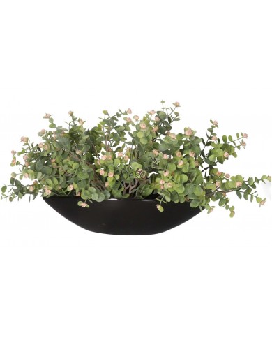 DONICZKA OSŁONKA CERAMICZNA CZARNA ŁÓDKA DUŻA OZDOBA