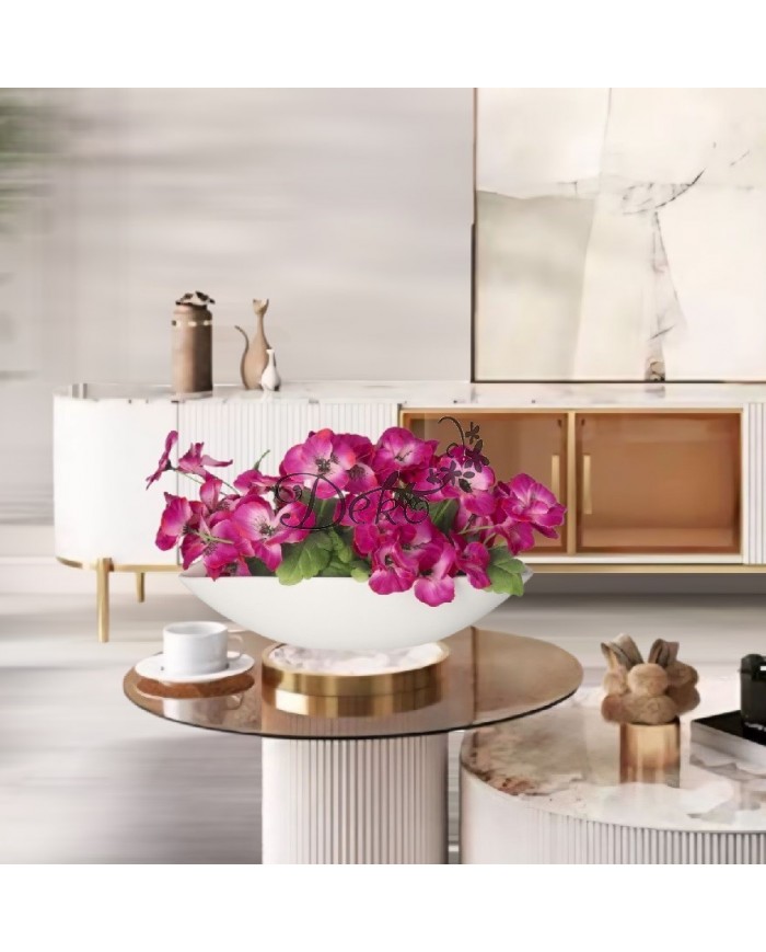 DONICZKA OSŁONKA CERAMICZNA BIAŁA ŁÓDKA DUŻA OZDOBA